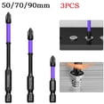 thumbnail image 3 of 3PCS Non-slip PH2 Magnetic Batch Head Cross Screwdriver Impact Drill Bit 50-90mm, 3 of 9