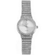 An elegant jewelry watch with sparkling crystals covering the band and bezel #8905