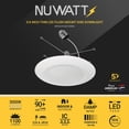 thumbnail image 2 of NuWatt 5/ 6'' LED Recessed Retrofit Low Profile Disk Downlights, E26 Base, 3000K Warm White, 12PK, 2 of 10