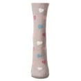thumbnail image 2 of MeMoi Women's "All Over Hearts" Non-Skid Lavender Infused Crew-Length Cozy Spa Sock - Womens - Female, 9-11, Cement, 2 of 4