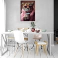 thumbnail image 2 of MUDKET Cheetah Wall Decor, Floral Kimono Leopard Canvas Wall Art Prints, Stylish Living Room Pictures Wall Decor, Framed Wall Paintings for Home Office Bedroom 30"L x 20"W, 2 of 9