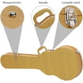 thumbnail image 5 of ZYPPP Electric Guitar Hard Case, Wooden Hard-Shell Protective Carrying Case for KLP-Style Electric Guitar with Lock Latch Padding-Yellow, 5 of 6