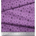 thumbnail image 2 of Soimoi Modal Satin Fabric Snowflake Artistic Print Fabric by the Yard 42 Inch Wide, 2 of 3