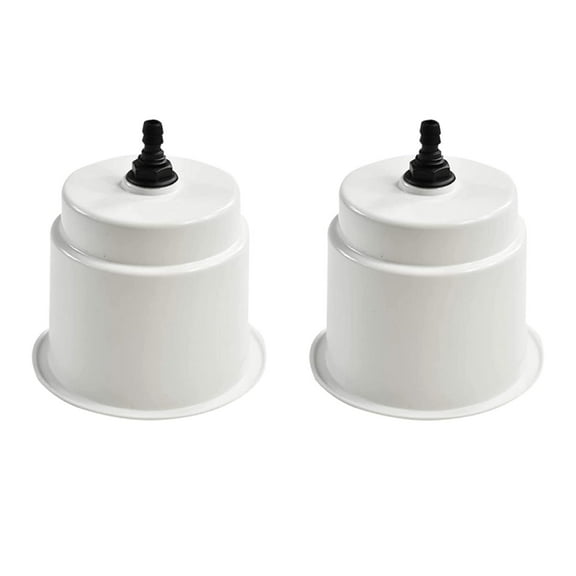 MARINE CITY White Closeable Plastic Cup Holder with Center Drain for 30 Oz Rocky Mountains Mug - Ideal for Marines, Boats, Yachts, RVs, Caravans Pack of 2