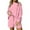 Pink, variant on Timegard Shorts Sets for Women Long Sleeve Crewneck Pullover Wide Leg Shorts Fall Trend Loose Outfits