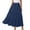 Blue, variant on A Line Skirts for Women Mid Length Elastic High Waisted Flowing Ruffles Fairy Skirt Soild Cake Skirt With Pockets (Red,Medium)
