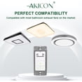 Akicon Humidity Sensor Switch for Bathroom Exhaust Fan, LED Light ...