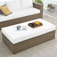 thumbnail image 2 of Ottoman Lounge Chair, White, Fabric, Outdoor Patio Balcony Cafe Bistro Garden Hospitality Restaurant, Modern Contemporary HB34603, 2 of 7