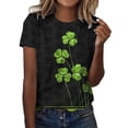 thumbnail image 1 of CHOK Ichuanyi Hauts pour Femmes Liquidation d'Été T-Shirt Décontracté à Manches Courtes Imprimé Lettre Col Rond Ample Blouse, 1 of 4