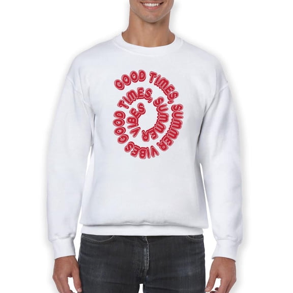 Good Times, Summer Vibes Sweatshirt Men -Smartprints Designs, Male 5X-Large
