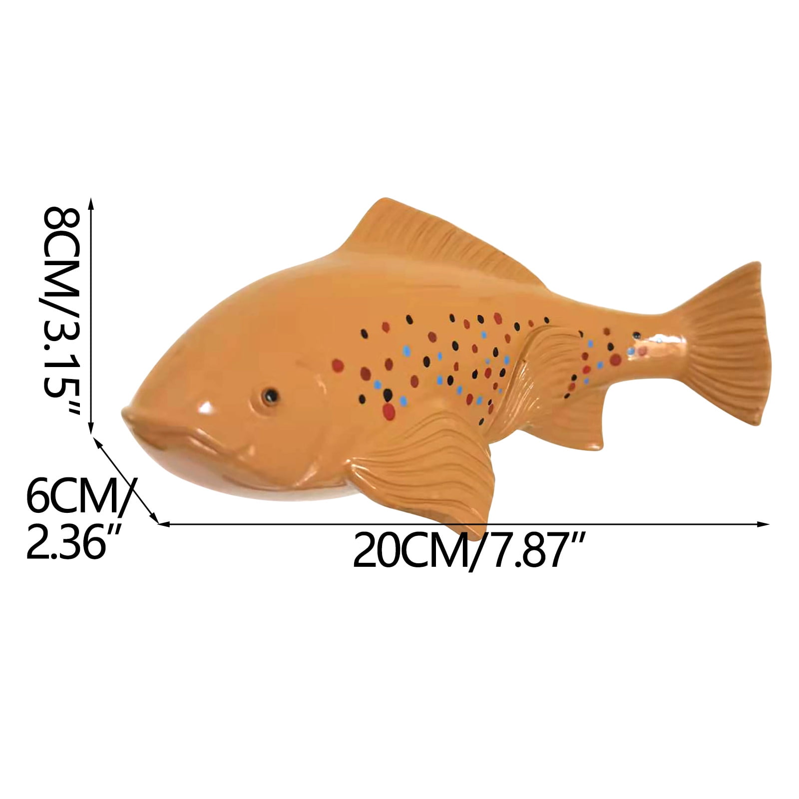 XEOVHV Fish in The Garden, Ceramic Garden Koi, Garden Koi Resin Crafts, Koi Fish Statue Outdoor, Sculpture for Outdoor Garden Lawn Pond Ornament (3 Pcs Brown)