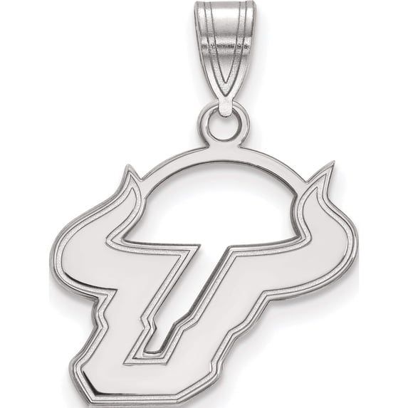 10K White Gold 10Kw Logoart University Of South Florida Medium Pendant (24 X 19) Made In United States 1w003usfl