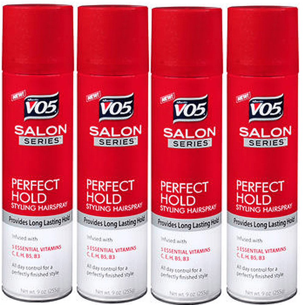VO5 Salon Series Perfect Hold Aerosol Hair Spray, 9 oz pack of 4