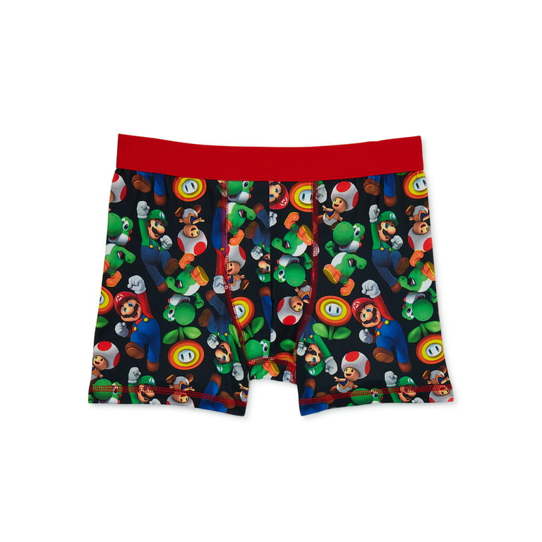 Mario Bros. Boys Boxer Brief Underwear, 4-Pack, Sizes 4-14 