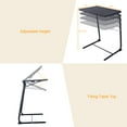 thumbnail image 4 of Plateau Télé Multifonction Pliable pour Lit et Sofa, Plateau de Souper Télé Portable Table pour Portable avec 6 Réglages de Hauteur et 3 Angles d'Inclinaison, Porte-Gobelet Intégré, 4 of 8