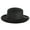 Black, variant on Top Headwear Two-Tone Upturn Wide Brim Fedora Panama Hat - White