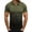Army Green, variant on Pntutb Clearance Mens Casual Sports T-Shirt Lapel 3D Gradient Short-Sleeve Shirt