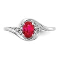 thumbnail image 5 of Solid 14k White Gold Ruby Diamond Engagement Ring Size 6.5 (.02 cttw.), 5 of 6