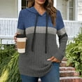thumbnail image 3 of ZyeKqe Hoodies for Women Casual Ribbed Knit V Neck Sweatshirts Long Sleeve Fall Warm Pullover Sweater Tops, 3 of 6