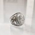 thumbnail image 4 of Dendritic Opal Mans Ring, Natural Dendrite Opal Ring, Silver Jewelry, 925 Silver Ring, Birthday Gift, Heavy Mens Ring, Arabic Design, Ottoman Style Ring, Christmas, Turkey Mens Signet Ring, 4 of 5