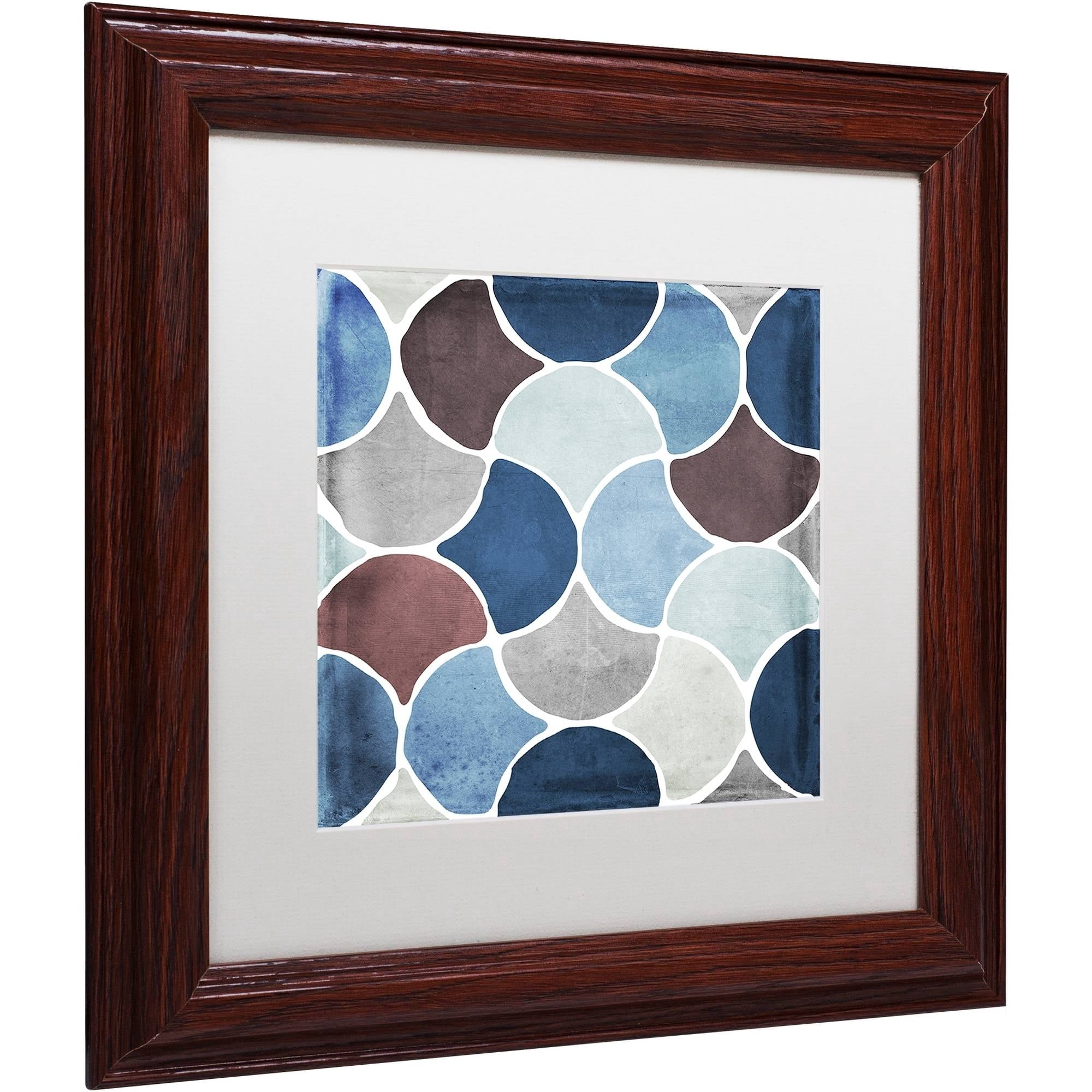 Trademark Fine Art "Moroccan Blues II" Canvas Art by Color Bakery White Matte, Wood Frame