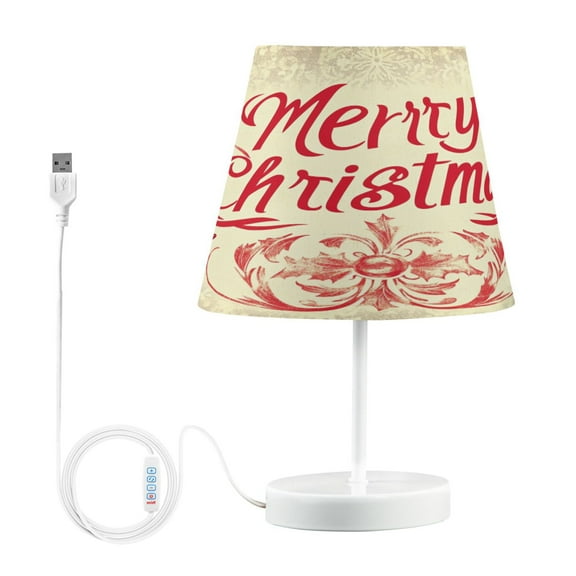 BZSMCE Table Lamp Creative Elegant Christmas Bell and Bowknot Pattern Simple Pattern Night Light