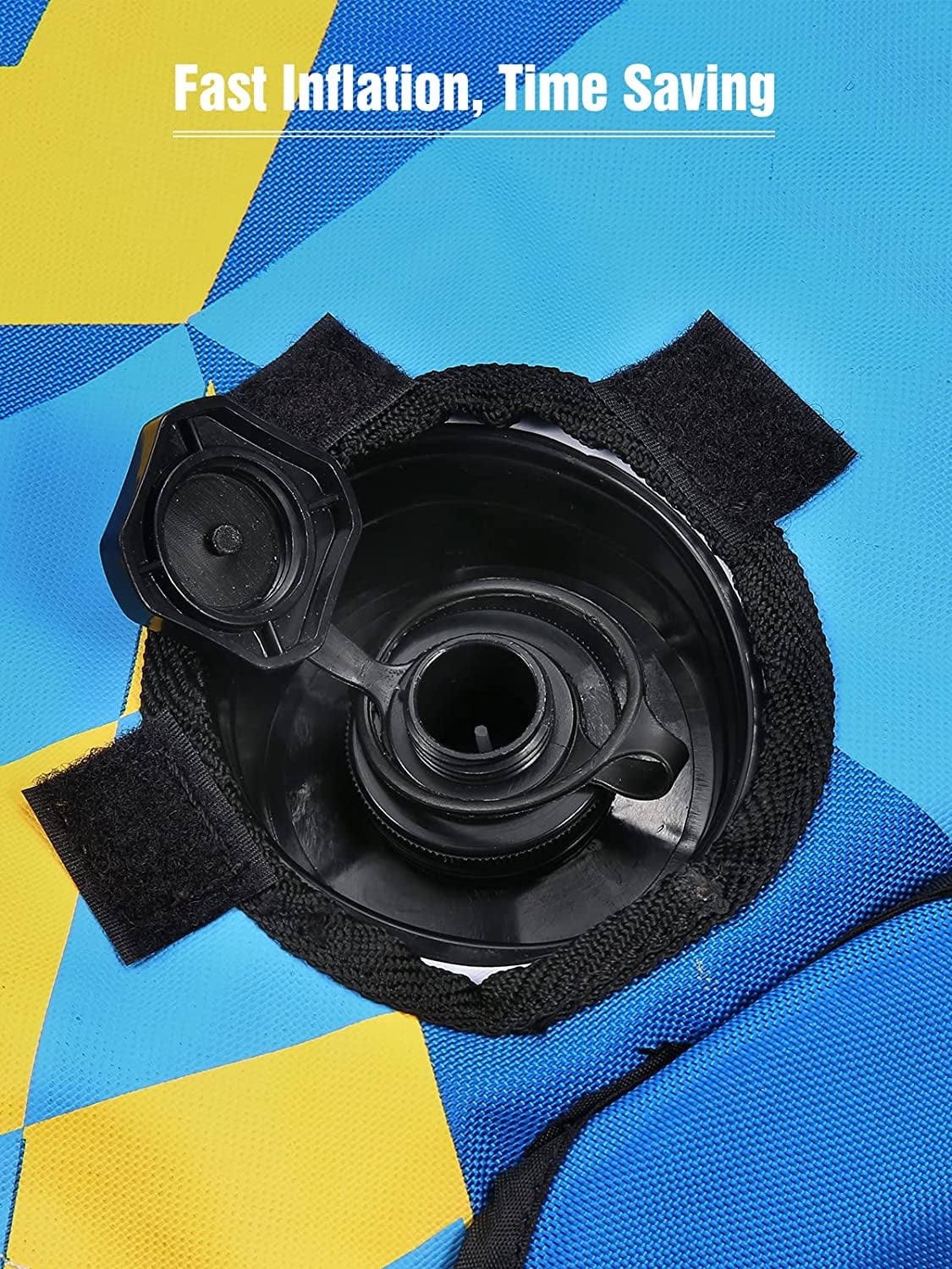 Maxkare Inflatable Towable Tube for Boating, Waterskiing Towables for 3 Person-Blue - 1