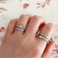 thumbnail image 5 of 2pcs Hug Ring,925 Sterling Silver Hug Rings For Women Men Girls Love Hugging Open Promise Ring, 5 of 5
