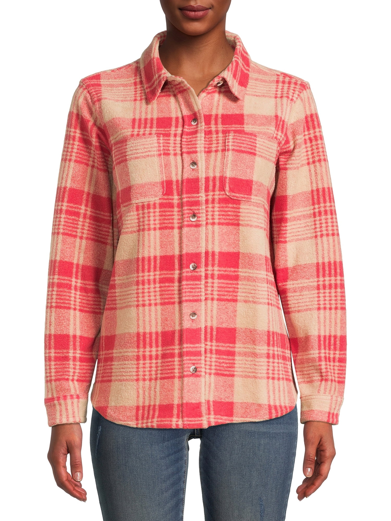 Knit Cozy Button Front Shirt 