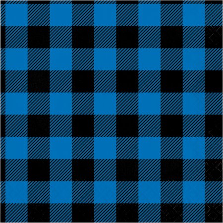 Blue Buffalo Plaid Napkins 48 Count