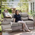 thumbnail image 3 of Gymojoy 7 Pieces Wicker Patio Conversations Sets, Patio Swivel Glider Chair with 6 inch Thick Cushions for Garden, Poolside, Backyard, 3 of 9