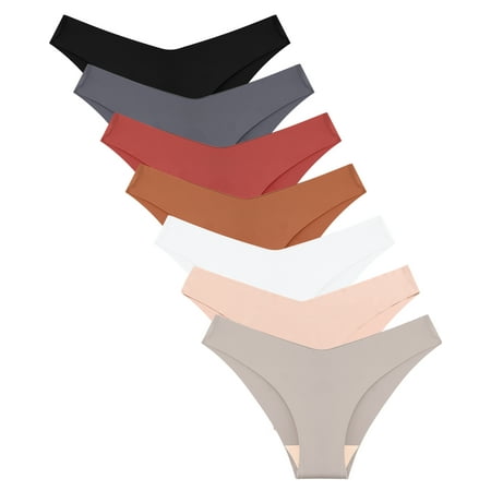 IF YOU Seamless Underwear for women No Show Stretch Bikini Panties Soft Silky Invisible Cheeky Panty XS-XL 7 Pack