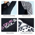 thumbnail image 3 of Traje de neopreno con cremallera frontal Unisex traje de buceo de una pieza con protección solar traje de baño elástico de manga larga secado rápido para surf submarino, 3 of 9