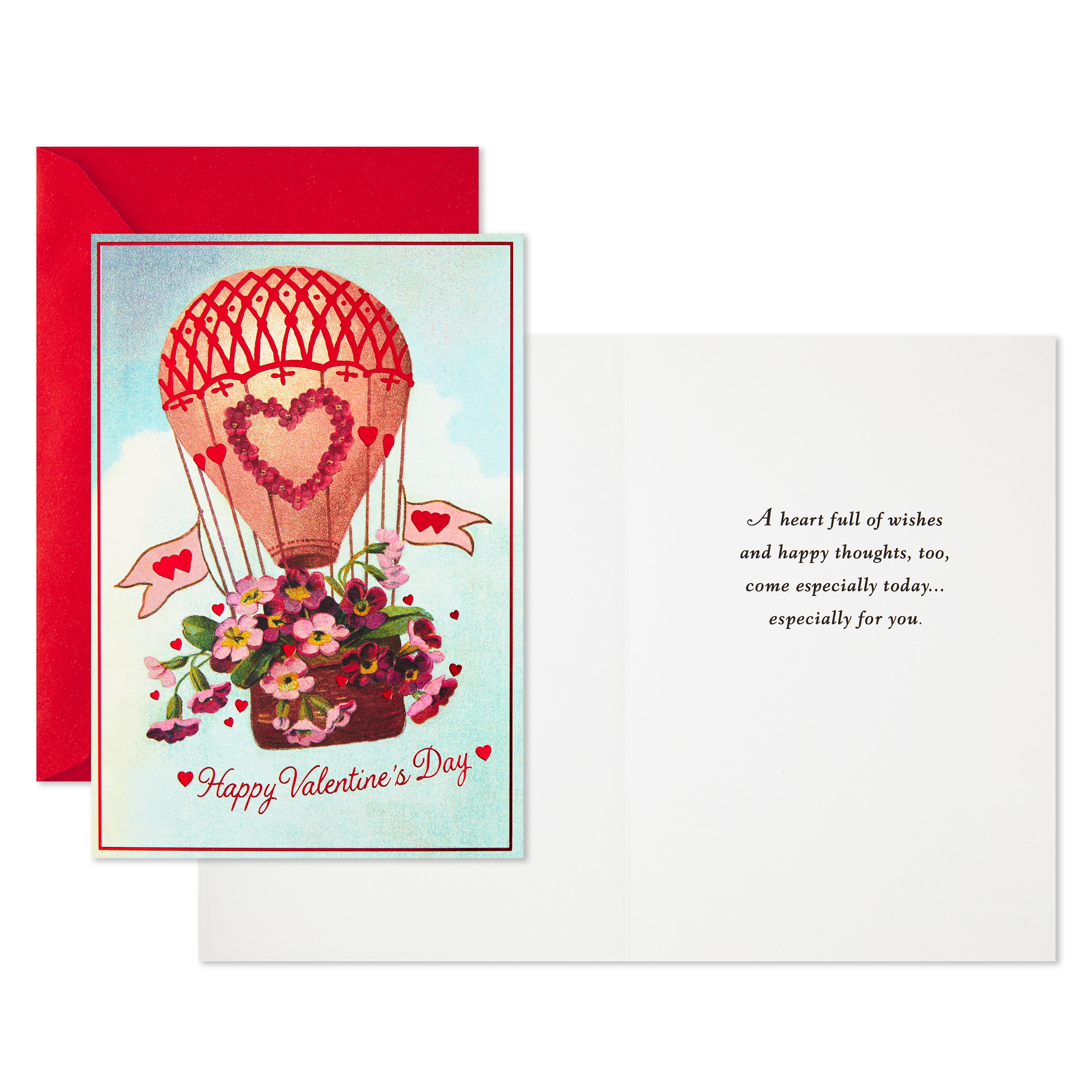 Hallmark Pack of Valentines Day Cards, Vintage Hot Air Balloon (10 Valentine's  Day Cards with Envelopes) 