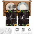 thumbnail image 5 of Yellow Sunflowers Kitchen Towels Set of 4, Botanical Eucalyptus Leaf Wooden Grain Absorbent Dish Towels for Kitchen, Microfiber Hand Towel, Quick Drying Tea Towel for Cleaning Decorative Dishcloths, 5 of 7