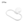 thumbnail image 3 of 2 Paquete Pared Montado Redondo Toalla Anillo ABS Colgante Soporte Autoadhesivo para Baño Cocina Accesorios, Blanco, 3 of 7