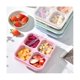 thumbnail image 4 of Contenedores para refrigerios reutilizables con 4 compartimentos divididos, caja para refrigerios Bento, contenedores para preparar comidas con refrigerios, multicolor, 4 of 5