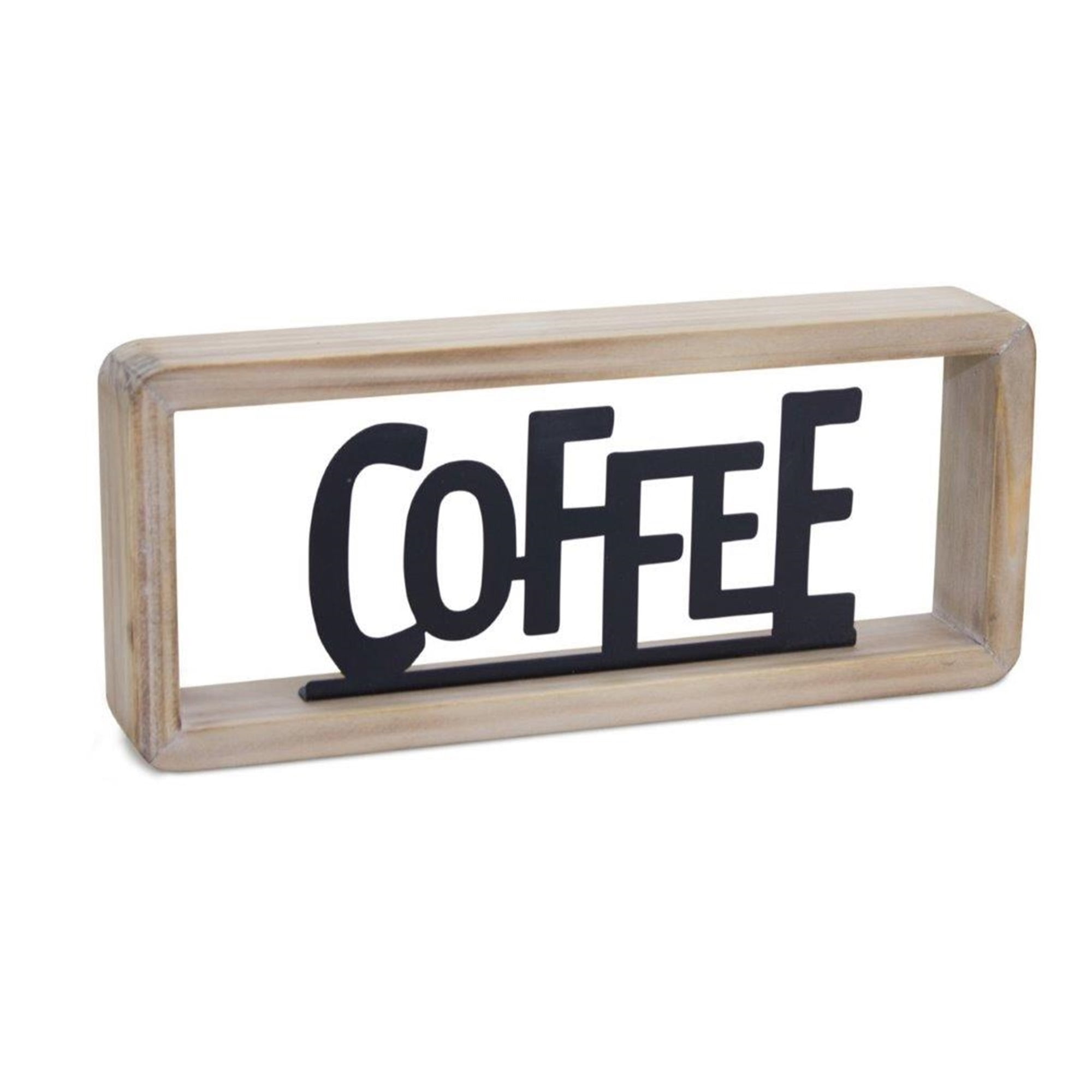 Coffee Sign 11.75"L x 5"H Wood/Metal