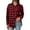 New Red, variant on Plaid Flannel Shackets for Women, Long Sleeve Button Down Chest Pocketed Shirts Jacket Coats, Red A Women's L