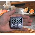 thumbnail image 4 of Digital Kitchen Timer Stainless Steel - Silver - Strong Magnetic Back - Kickstand - Loud Alarm - Large Display - Auto Memory - Auto Shut-Off - Model eT-26 (Silver) by eTradewinds, 4 of 5