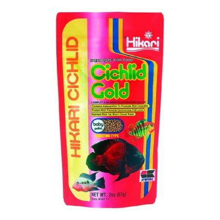 Hikari Cichlid Gold Pellet Baby Fish Food, 2 Oz