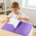 thumbnail image 3 of Dwellin Plastic Folders with 3 Prong 2 Pocket Assorted Colors Document Organizer File Folder with Fasteners Two Pockets , 1Pcs Purple, 3 of 5