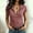 Pink, variant on Dressy Vneck Tshirts for Women's Fashionable Short-sleeved Half-zipper Turtleneck Top for Spring and Summer Black S