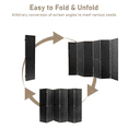 thumbnail image 2 of Fionafurn 6 Panel Room Divider, Wooden Folding Privacy wall pegboard display for Craft Show Living Room, Black, 2 of 7