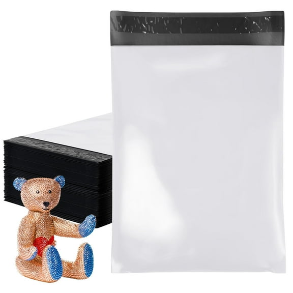 White Poly Mailers, Self Seal Shipping Bags, 2000 Count, 19 x 24 in