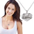 thumbnail image 4 of Carta Miembros de la familia Collar de corazón de diamante completo Accesorios de moda para mujer Wmkox8yi  sjalhkljlk1111, 4 of 5