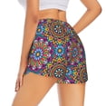 thumbnail image 3 of Bixox Women's Mandala pattern 2 in 1 Running Shorts - Lightweight Athletic Workout Gym Yoga Shorts Liner with Pockets - X-Large, 3 of 5