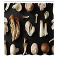 thumbnail image 2 of Ambesonne Autumn Shower Curtain, Mushrooms Monochrome Back, 69"Wx75"L, Dark Rust and Warm Taupe, 2 of 4
