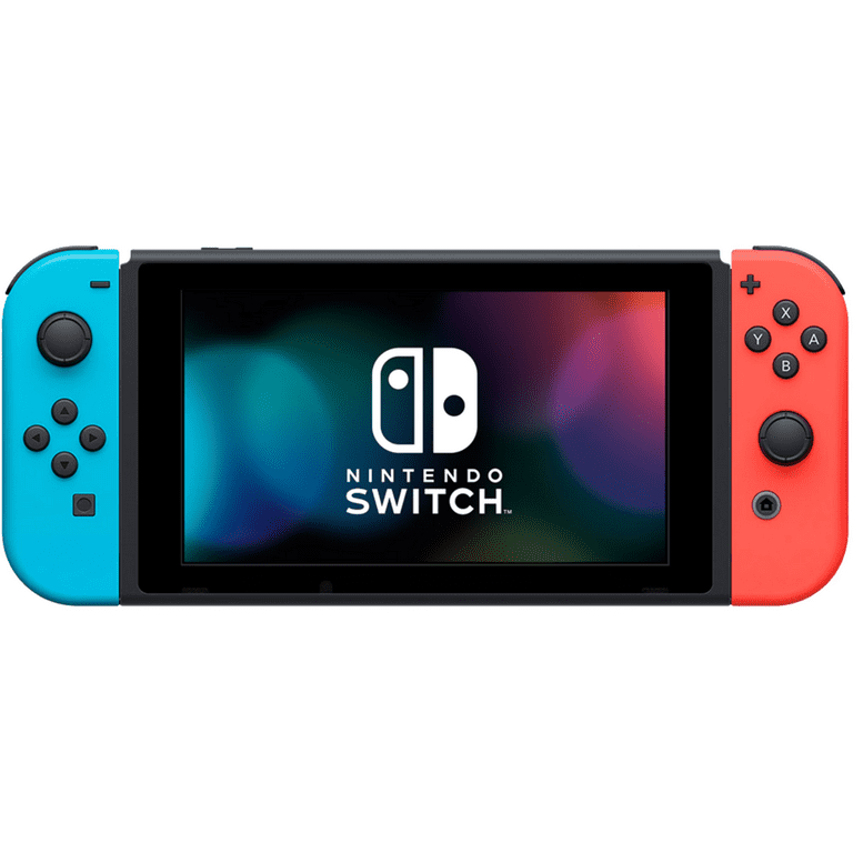 Nintendo Switch Neon Red Blue Console with Super Mario Party