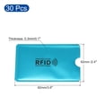 thumbnail image 2 of Uxcell Protector de Titular NFC Fundas para Tarjetas de Crédito con Bloqueo RFID Azul Claro 30Pack, 2 of 5